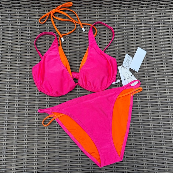 Sanctuary Pink and Orange Bikini - Size M/L - NWT - Picture 2 of 16